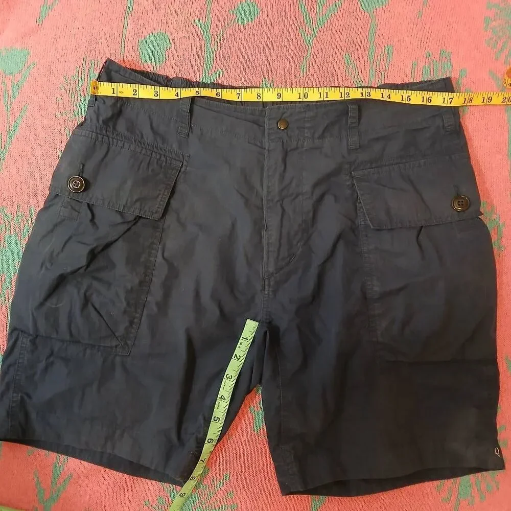 Relwen mens size 36 navy blue cargo shorts distressed 8